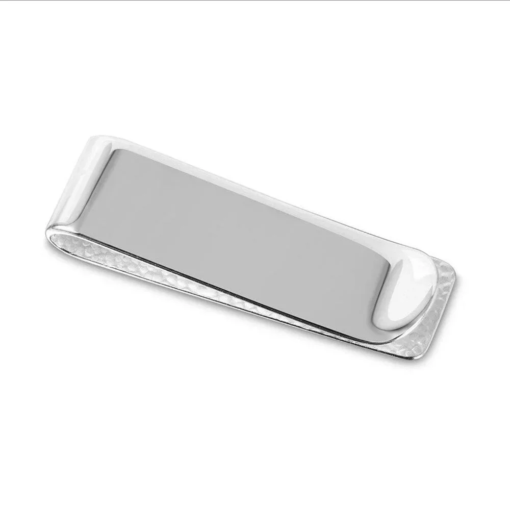 Sterling Silver 925 High Polished Engravable Money Clip